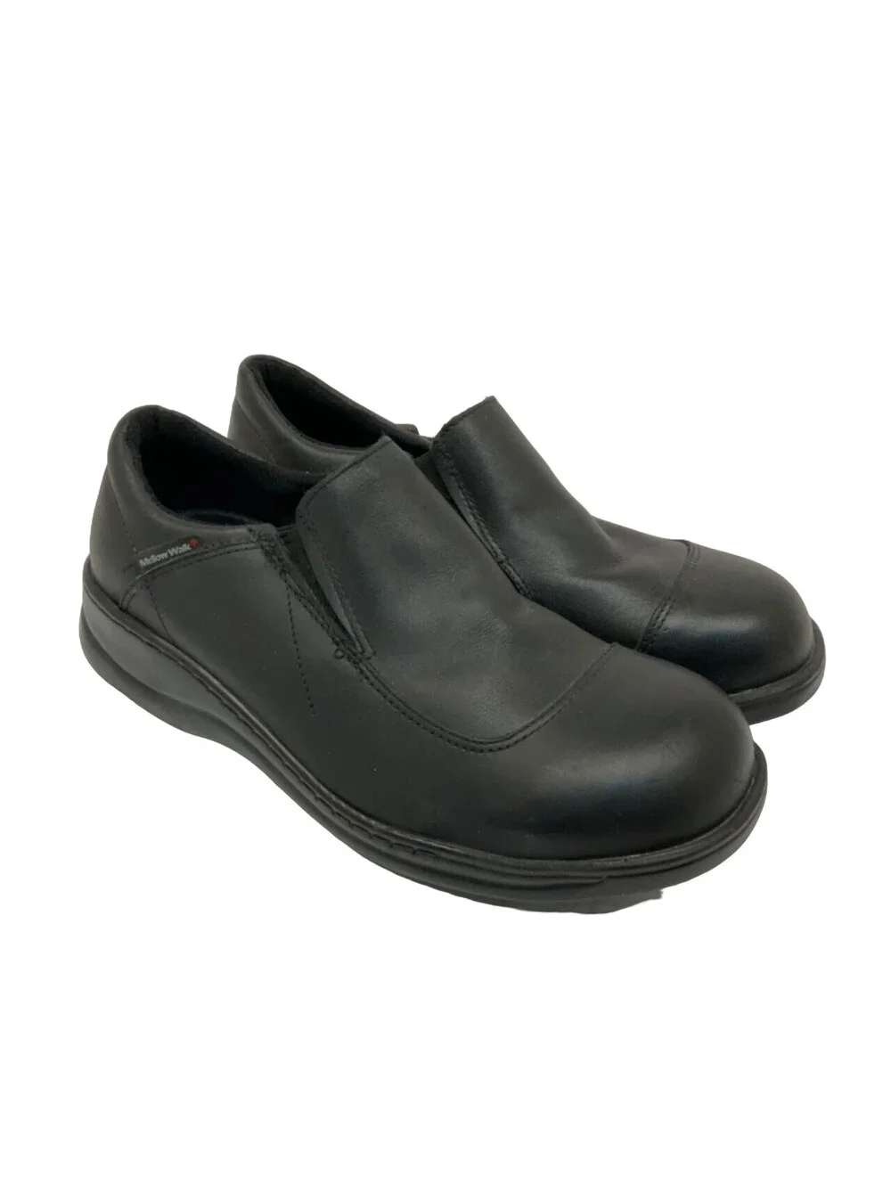 Mellow Walk Women's Jamie Steel Toe Slip-On Work Shoes 4085 Black Size 8E